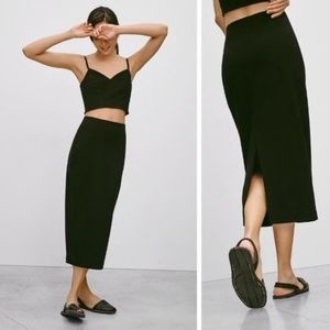 Babaton wool blend midi skirt